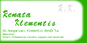 renata klementis business card